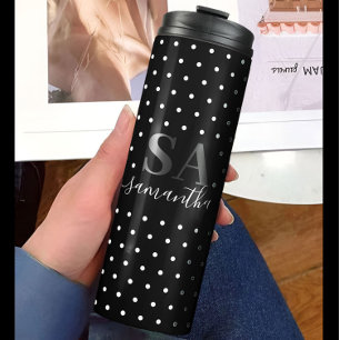 Polka Dots Minimalistisches stylisches Geschenk fü Thermosbecher
