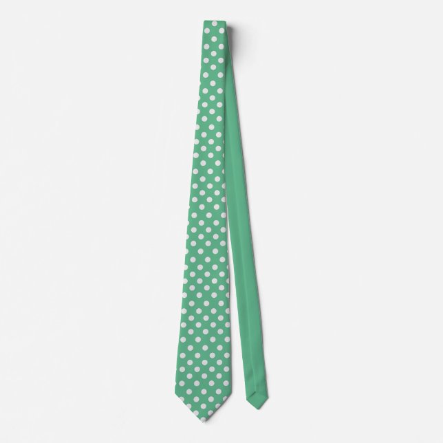 Polka dots mint green krawatte (Vorderseite)