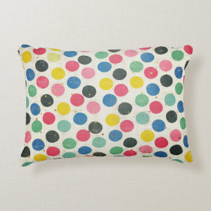 Polka Dots mit Gold Stars, bunte Streifen Zierkissen