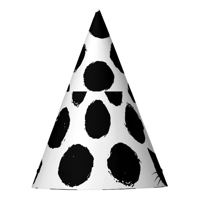 Polka Dots mit Katzengesichtern: Spielerisch Vinta Partyhütchen (Vorderseite)