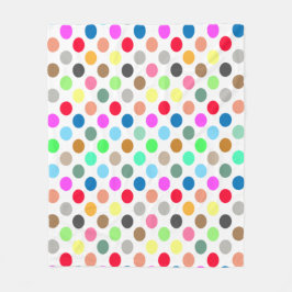 Polka dots - multicolors fleecedecke