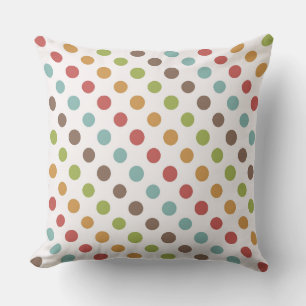 Polka Dots Muster Earth Tones Kissen