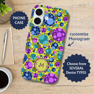 Polka Dots Muster in Rosa Blau Aquamarin - iPhone 16 Hülle