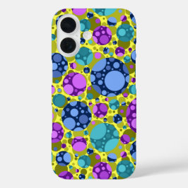 Polka Dots Muster in Rosa Blau Aquamarin - iPhone 16 Hülle