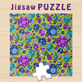 Polka Dots Muster in Rosa Blau Aquamarin - Puzzle