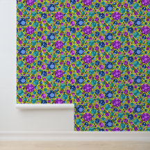 Polka Dots Muster in Rosa Blau Aquamarin -