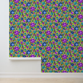 Polka Dots Muster in Rosa Blau Aquamarin - Tapete