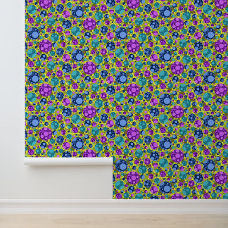 Polka Dots Muster in Rosa Blau Aquamarin - Tapete