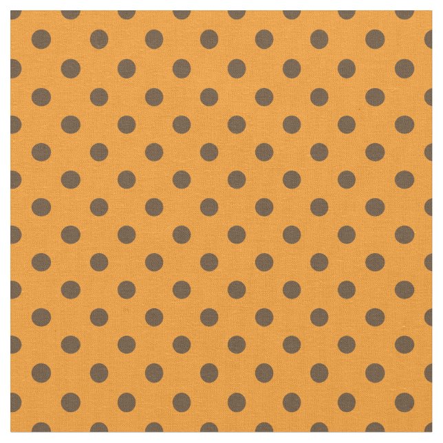 Polka Dots Muster Orange und Braun Stoff (Nahaufnahme)