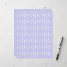Polka Dots Muster Pastel Violet Scrapbook Paper