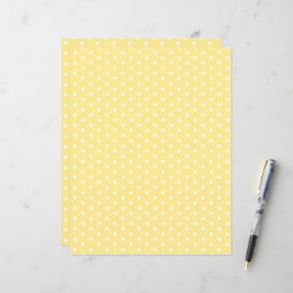 Polka Dots Muster Pastellgelbe Scrapbook Papier