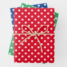Polka dots Muster Weihnachtswrapping Paper Sheets