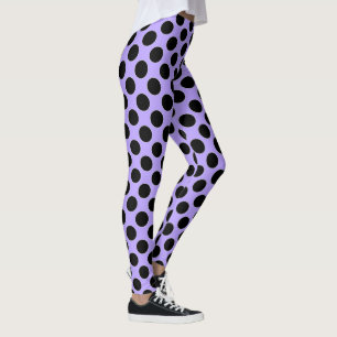 Polka Dots nahtloses Muster schwarz / weiß Kontur Leggings