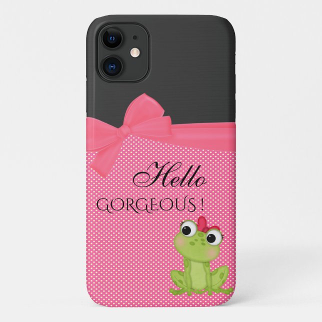Polka Dots, Niedliche Froggy-Motivierend Nachricht Case-Mate iPhone Hülle (Rückseite)