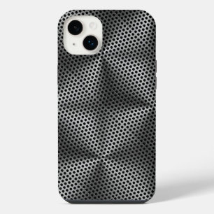 Polka Dots on Metal Plate 01x4 Black BG iPhone 14 Plus Hülle