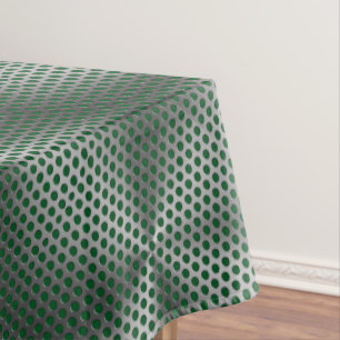 Polka Dots on Metal Plate 01x4 DGreen BG Tischdecke