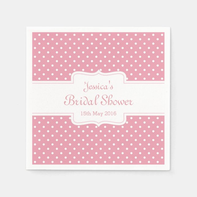 Polka Dots on Pink Serviette (Vorderseite)