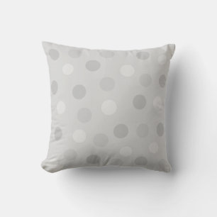 Polka Dots on Silver Gray Kissen