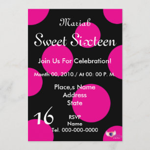 Polka Dots Paradise 16 . Geburtstag - Anpassen Save The Date
