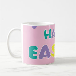 Polka Dots Pastel Pink Happy Oaster Tasse
