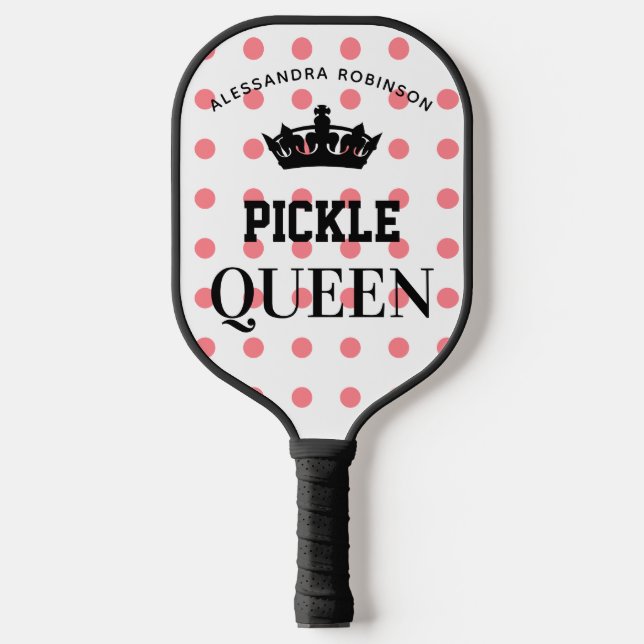 Polka dots Pickle Queen Pickleball Schläger (Vorderseite)