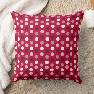 Polka Dots Pink Brown Pattern Kissen