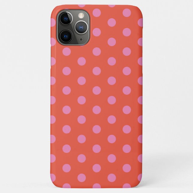 Polka Dots Pink Orange Case-Mate iPhone Hülle (Rückseite)