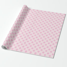 Polka Dots Pink Pastel Monochrom Kleine Geschenkpapier