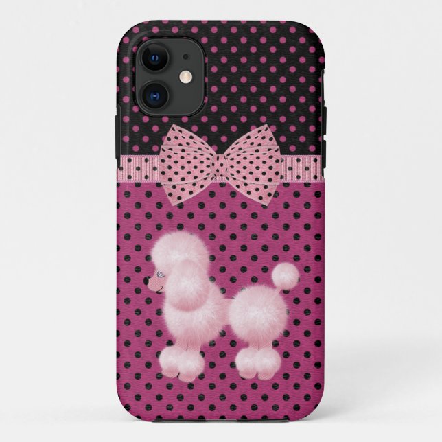 Polka Dots & Pink Poodle iPhone 5 Fall Case-Mate iPhone Hülle (Rückseite)