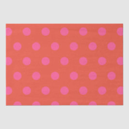 Polka Dots Pink und Rot Orange mit Monogramm Seidenpapier