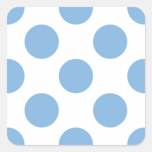 Polka Dots Placid Blue Quadratischer Aufkleber
