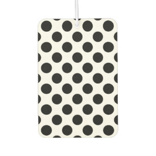 Polka Dots, Polka Dot Pattern, Schwarz und Weiß Autolufterfrischer