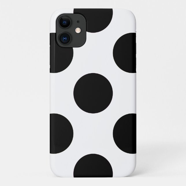 Polka Dots, Polka Dot Pattern, Schwarz und Weiß Case-Mate iPhone Hülle (Rückseite)