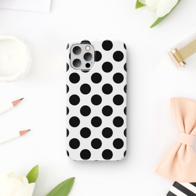 Polka Dots, Polka Dot Pattern, Schwarz und Weiß Case-Mate iPhone Hülle (Von Creator hochgeladen)