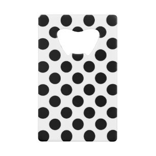 Polka Dots, Polka Dot Pattern, Schwarz und Weiß Geldbeutel Flaschenöffner