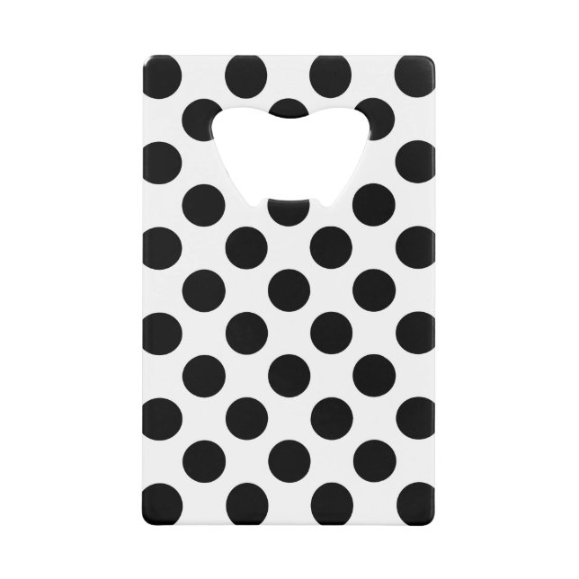 Polka Dots, Polka Dot Pattern, Schwarz und Weiß Geldbeutel Flaschenöffner (Vorderseite)