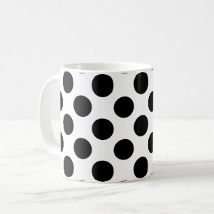Polka Dots, Polka Dot Pattern, Schwarz und Weiß Kaffeetasse