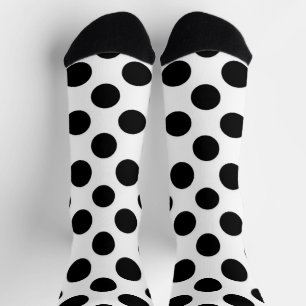 Polka Dots, Polka Dot Pattern, Schwarz und Weiß Socken