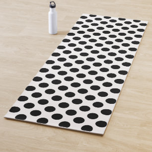 Polka Dots, Polka Dot Pattern, Schwarz und Weiß Yogamatte