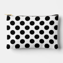Polka Dots, Polka Dot Pattern, Schwarz und Weiß Zubehörtasche
