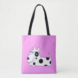 Polka Dots Puppy Tote Bag