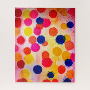Polka dots Regenbogenwasserklon Puzzle