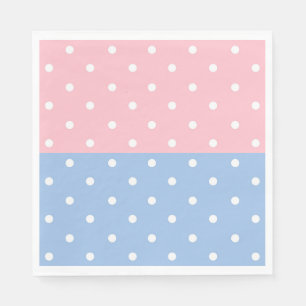 Polka Dots Rosa und Blau Serviette
