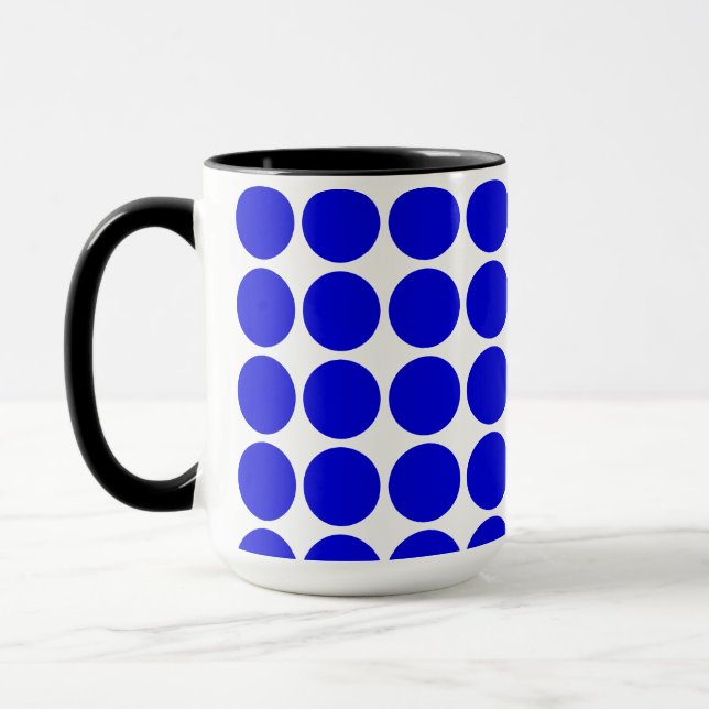 Polka Dots -Royal Blue Tasse (Links)