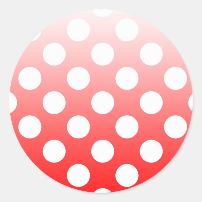 Polka Dots Runder Aufkleber (Vorderseite)
