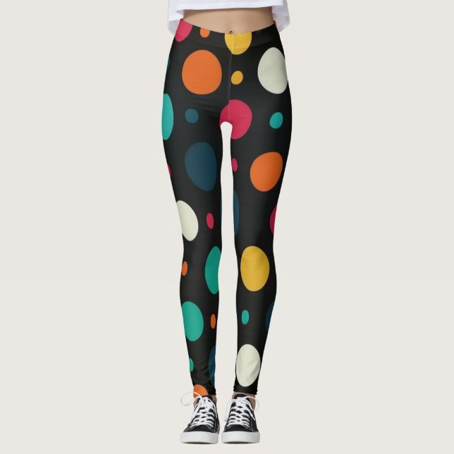 Polka Dots schöne Leggings (Vorderseite)