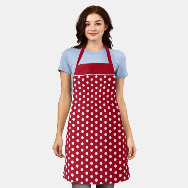 Polka Dots Schürze (Getragen)