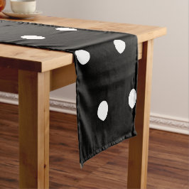 Polka dots Schwarz-Weiß elegante fette Muster Kurzer Tischläufer