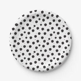 Polka dots Sie bindet das Brautparty des Knotens Pappteller