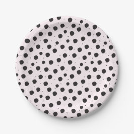 Polka dots Sie bindet das Brautparty des Knotens Pappteller